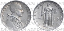 04301] CITTà DEL VATICANO  PAPA PIO XII - 5 LIRE 1951 ANNO XIII