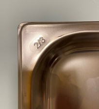 Kit 4 contenitori rinforzati GN 2/3 in acciaio inox h40 mm per ristorazione