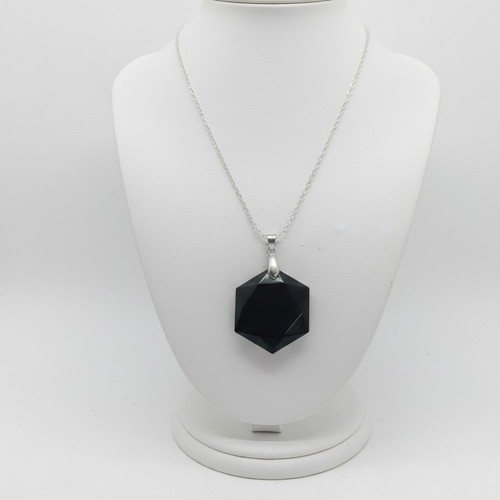 Collana con ciondolo ossidiana - collana,