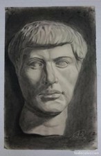 Dibujo de busto de escultura