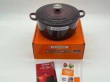 Le Creuset Cocotte 24 cm 9,5 pollici 4,5 qt fico viola pomello argento ghisa forno olandese