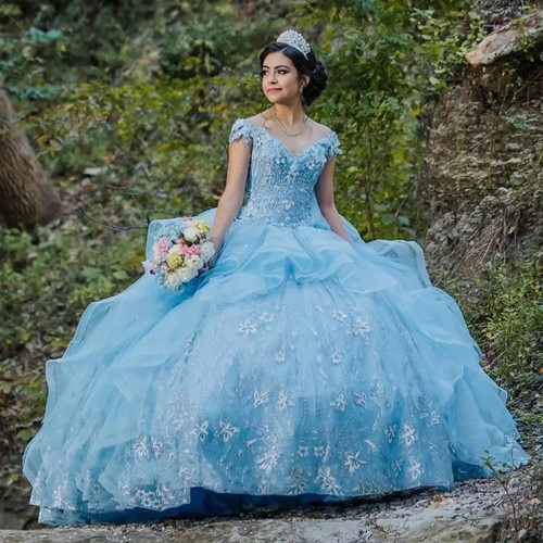 Abiti ballo blu principessa - da,