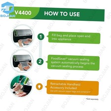 Macchina Sigillatrice Sottovuoto FoodSaver V4400 con Sacchetto Sigillante Sottovuoto Automatico 2 in 1