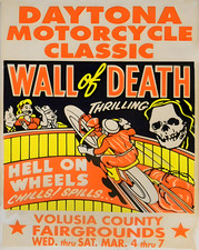 Poster anni '30 Moto Stunt