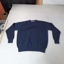 Maglione Pescatore Uomo Blu Medio Geoffrey Beene Nonno Preppy Pullover Top