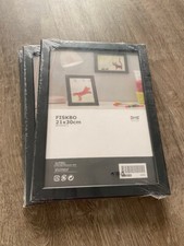 Lotto di 2 cornici nere misure 21x30 DIN A4 Quadri Fotografie