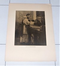 Fotoincisione PADRE PIO LA S. COMUNIONE 1939 Alessandri Torino foto litografia