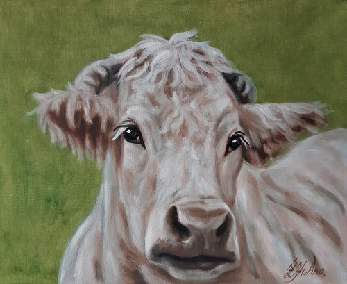 Quadro mucca fattoria arte