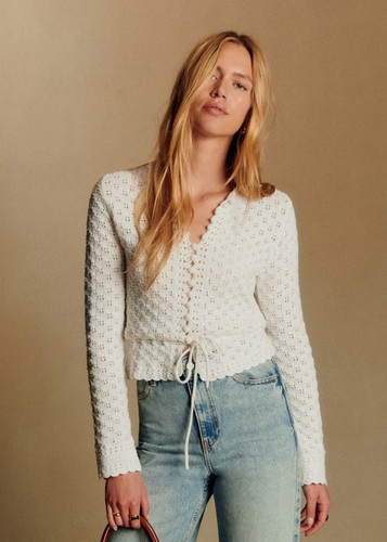 Cardigan sezane martie ecrù - cardigan,
