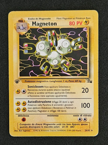 Carta pokemon magneton 62 - carta,