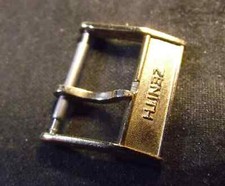 ZENITH - RARE VINTAGE '70 BUCKLE 16 mm INSIDE - YELLOW GOLD COLOR - SWISS MADE