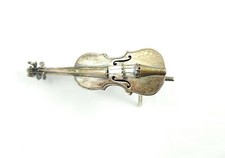 STATUINA STATUETTA MINIATURA ARGENTO 925 MUSICA VIOLINO VIOLINISTA DEDICA