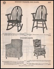 1948 Windsor sedie a dondolo e boudoir finitura noce foto stampa vintage pubblicità