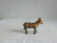 Statuina Asinello Donkey In Ceramica Mosaico Smalto, vintage