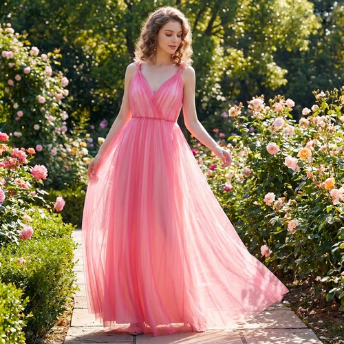 Long gala dress tulle - long, tulle,