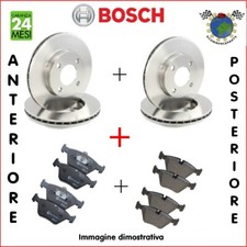 Kit Dischi E Pastiglie Ant + Post Bosch Per Audi A3 Vw Touran Golf