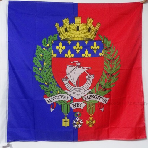 Bandiera parigi con - parigi, stemma