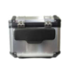 SCHIENALE UNIVERSALE PER BAULETTO BAULE POSTERIORE ALLUMINIO TOP CASE GOMMA NERO