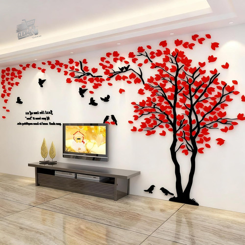 Adesivi murali albero - murali, 3d