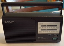SONY ICF-24 AM FM 2 BANDE TRANSISTOR PORTATILE RICEVITORE RADIO AC/DC