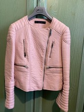 giubbotto - CHIODO ZARA ECOPELLE ROSA CIPRIA