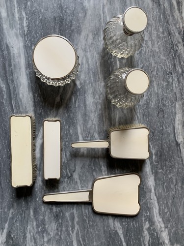 Set toilette argento corno - argento, e