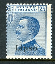 Italia 1912 Lipso 25¢ Blue Scott #6 come nuovo VARIETÀ L509