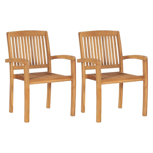 Sedie pranzo 2pz legno teak - da,