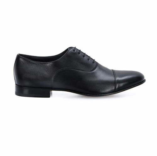 Santoni black leather - , oxfords