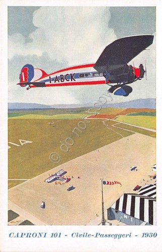 Cartolina illustrata aereo - cartolina,