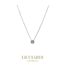 Collana donna punto luce oro bianco 18kt e diamante