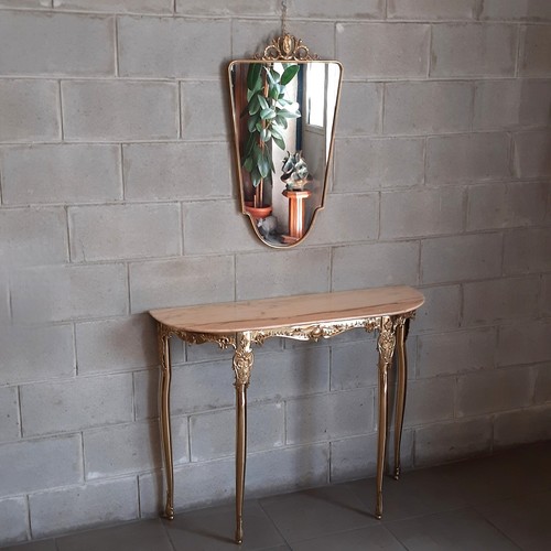 Antica console con specchiera - con,