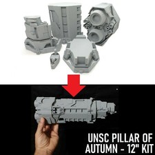 Pilastro d'Autunno Classe Halcyon PERSONALIZZATO 12" Kit Flotta Battaglie Nave Halo unsc Modello