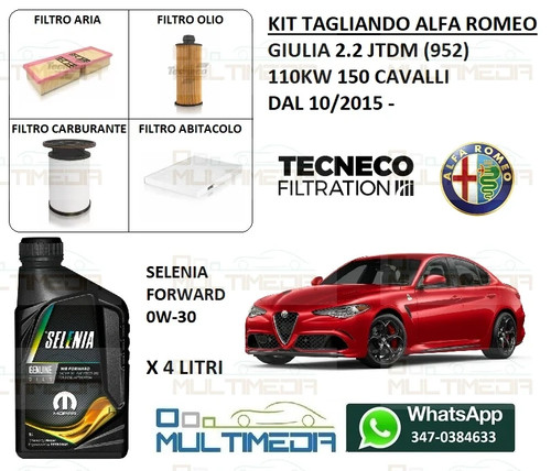 Kit tagliando filtri olio - kit,
