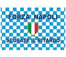 Bandiera del napoli gigante - bandiera,