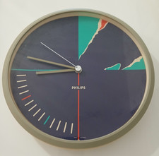 Orologio da Muro Parete Philips Vintage Anni 80 Funzionante