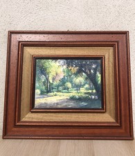 Quadro vintage -Boschetto- tecnica mista su carta