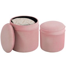 HOMCOM Set da 2 Pouf con