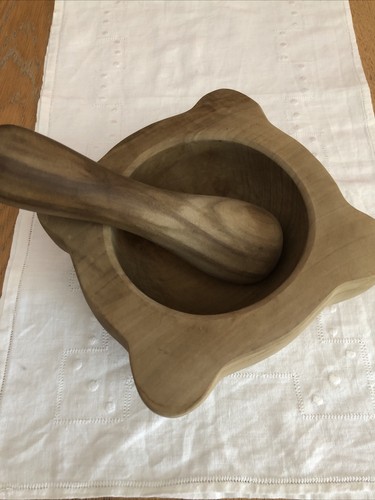 Mortaio legno ulivo - mortaio, di