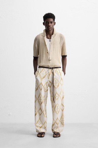 Zara pantalone lino relaxed - zara,