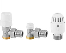 KIT VALVOLA TERMOSTATIZZABILE + DETENTORE + TESTA TERMOSTATICA 3/8 RBM 13420300