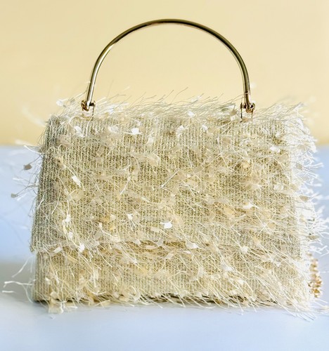 Sac pochette soirée ivoire