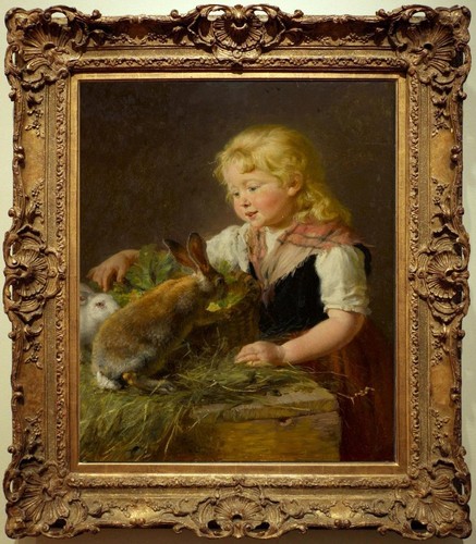 Antico dipinto olio - fatto, a
