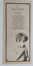 U2 1980 LIVE TOUR DATES I WILL FOLLOW ORIGINAL PRESS ADVERT SIZE 7" x 16" 
