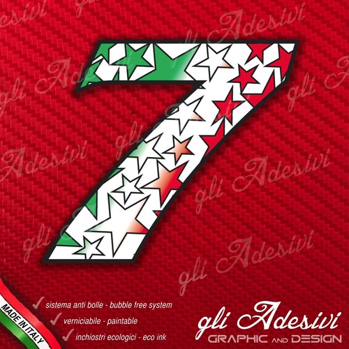 Adesivo stickers numero moto - stickers, 7