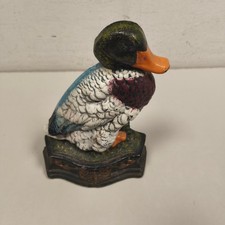 Fermaporta in metallo ghisa a forma di anatra lavorata a mano