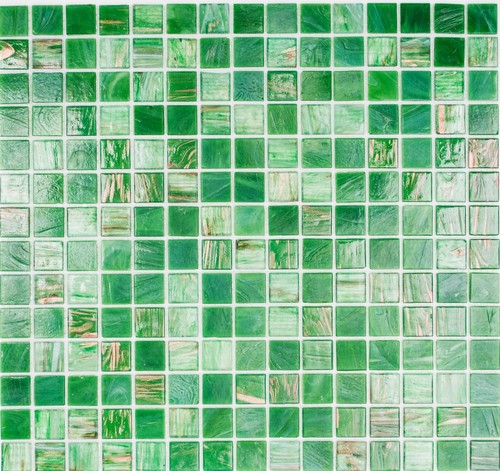 Mosaico vetro goldensilk verde - vetro,