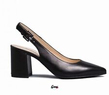 Nero Giardini scarpa donna tacco décolleté chanel elegante casual pelle nero New