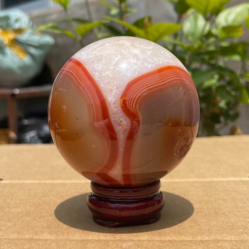 Sfera agata rossa fascia - sfera, a