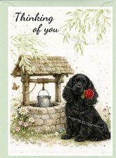Carta Cocker Spaniel Cane Nero
